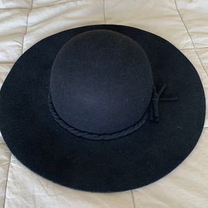 Black Wool Felted Hat